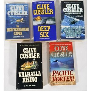 Clive Cussler Dirk Pitt Books Lot of 5 Paperback Multi Adventure Action Novels